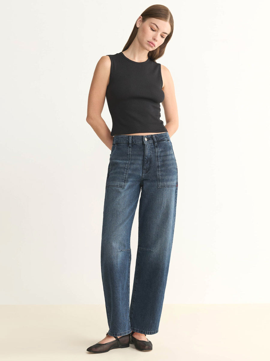 BNA Soft-Curve Barrel Jeans - Saturday Night