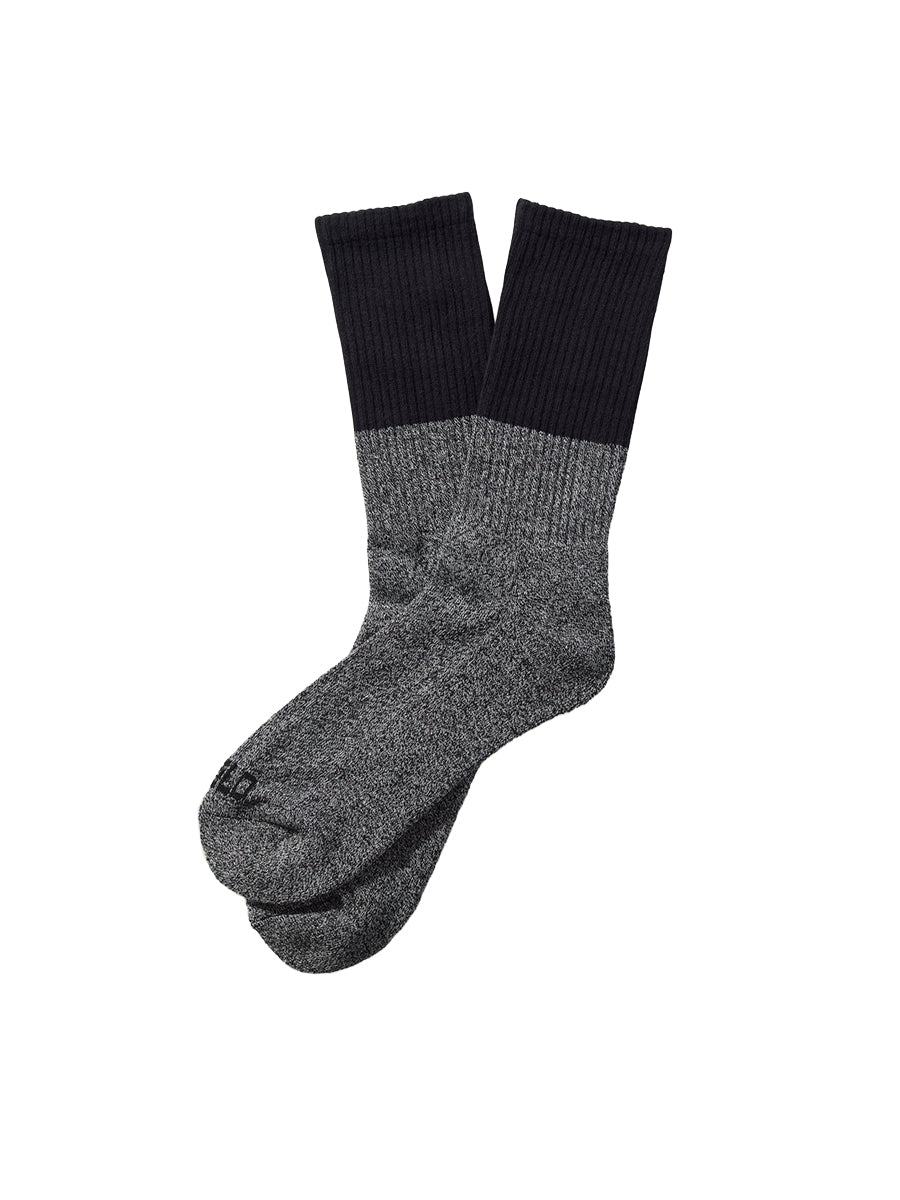 Color Block Crew Socks - Black