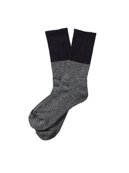 Color Block Crew Socks - Black