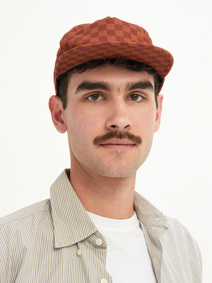 Tonal Checkerboard Field Trip Hat - Rust
