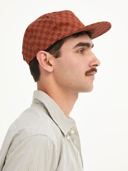 Tonal Checkerboard Field Trip Hat - Rust