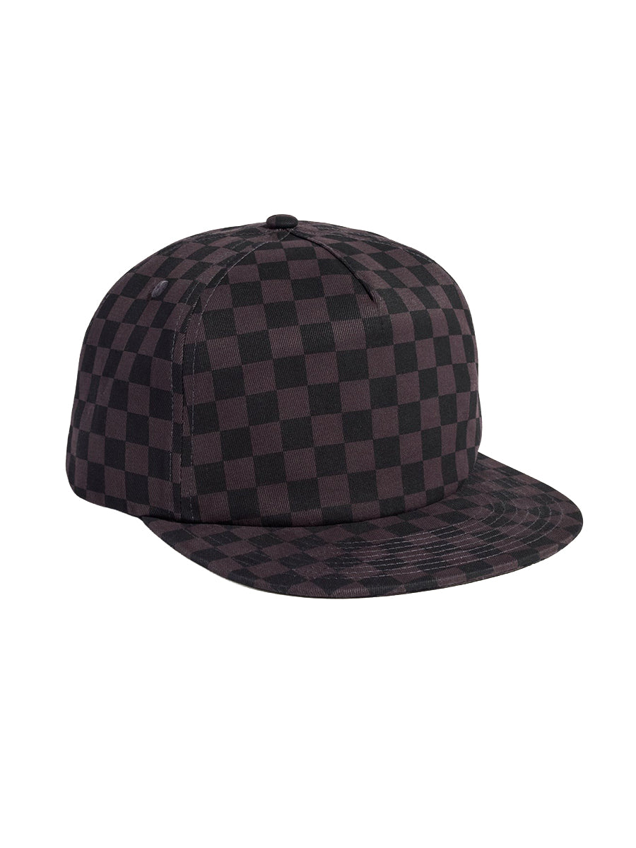 Tonal Checkerboard Field Trip Hat - Black