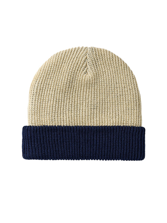 Two-Tone Slacker Beanie - Navy