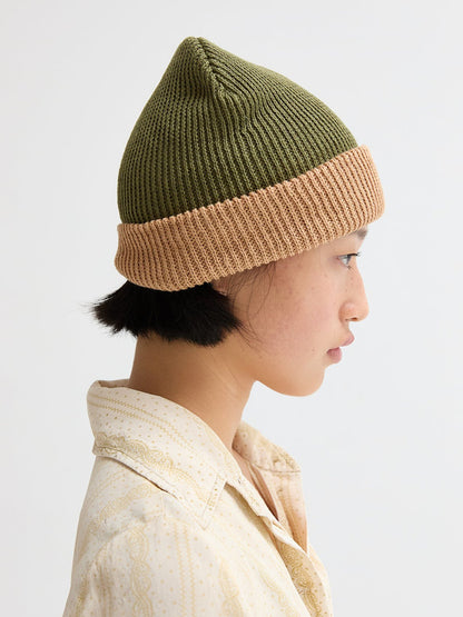 Two-Tone Slacker Beanie - Cactus & Beach