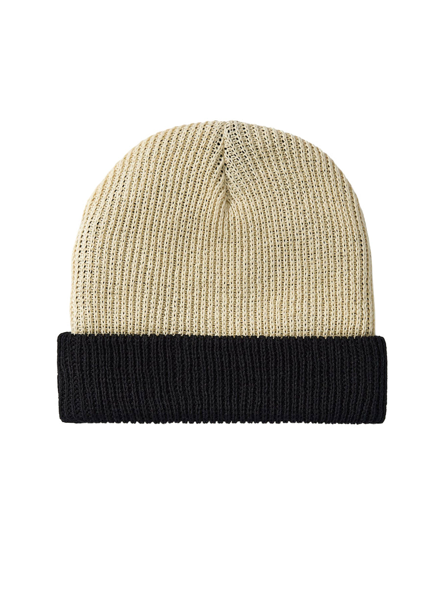 Two-Tone Slacker Beanie - Black