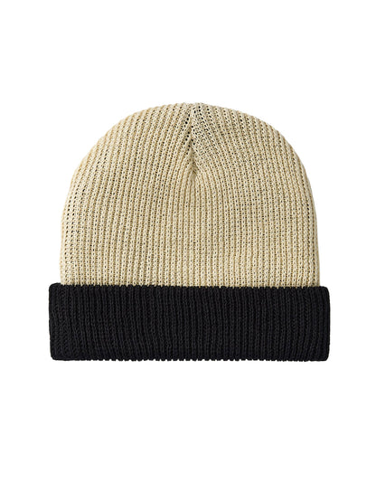 Two-Tone Slacker Beanie - Black