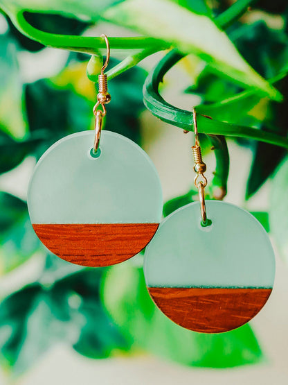 Aruba Circle Earrings - Teal