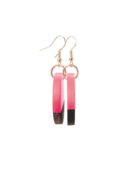 Ava Circle Earrings - Pink