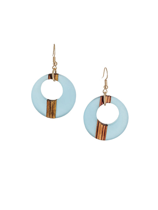 Eliana Open Circle Earrings - Teal
