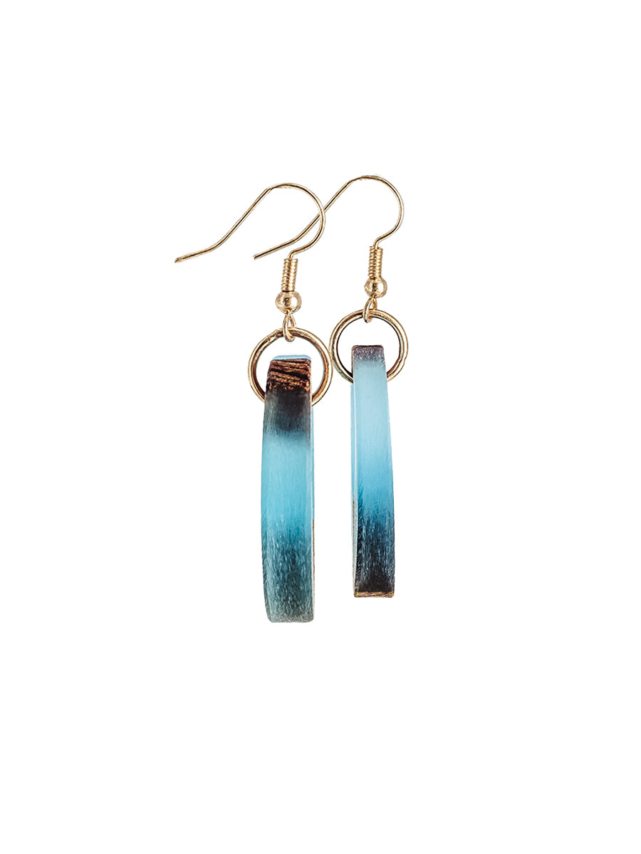 Eliana Open Circle Earrings - Teal