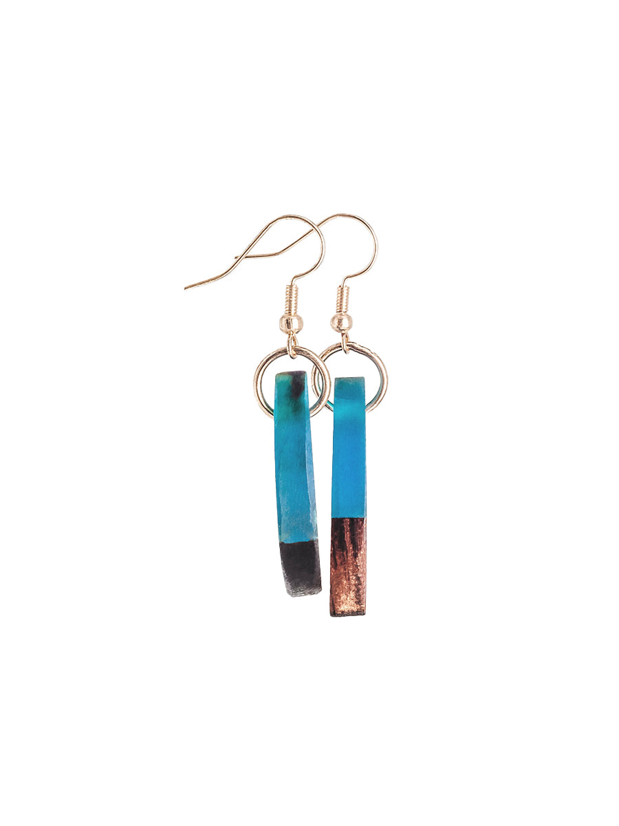 Luna Half-Circle Earrings - Blue