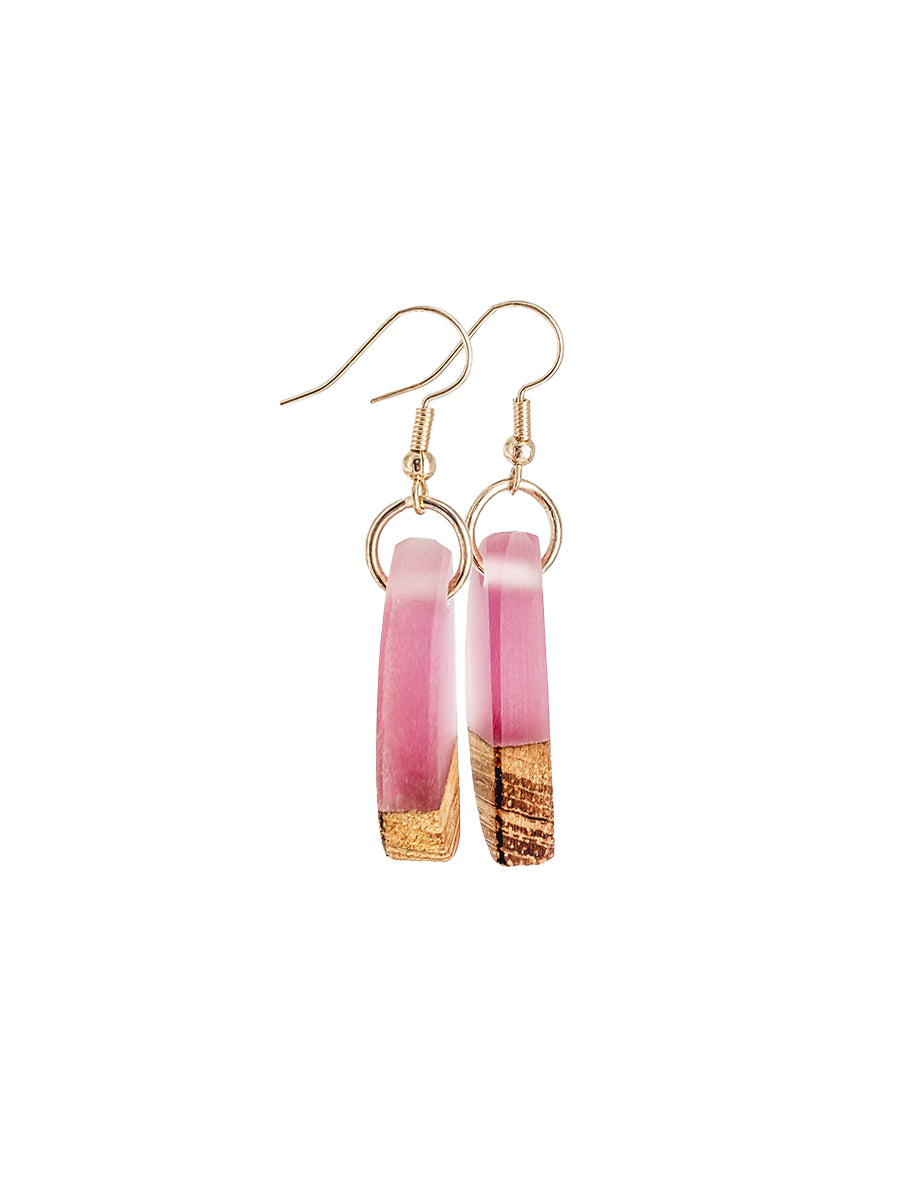 Luna Half-Circle Earrings - Pink