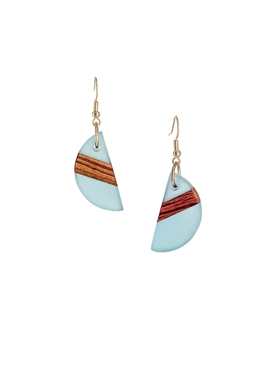Venus Half-Circle Earrings - Blue