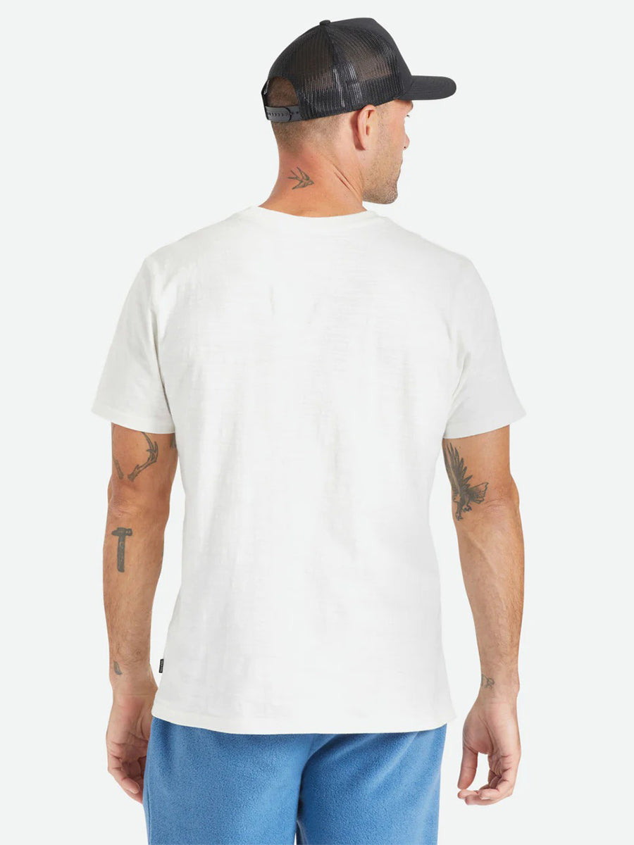 Basic Slub Short Sleeve Pocket Tee - Off White