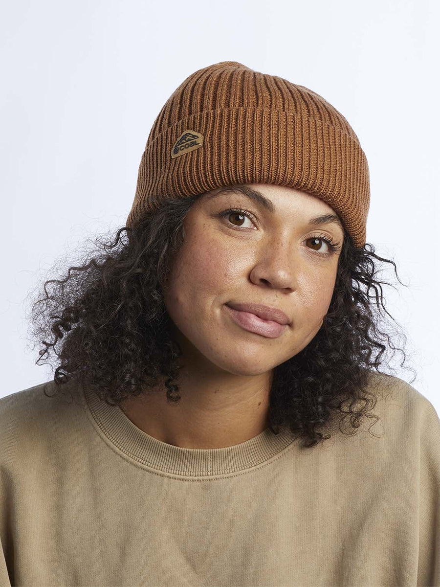 Coleville Recycled Cuff Beanie - Light Brown