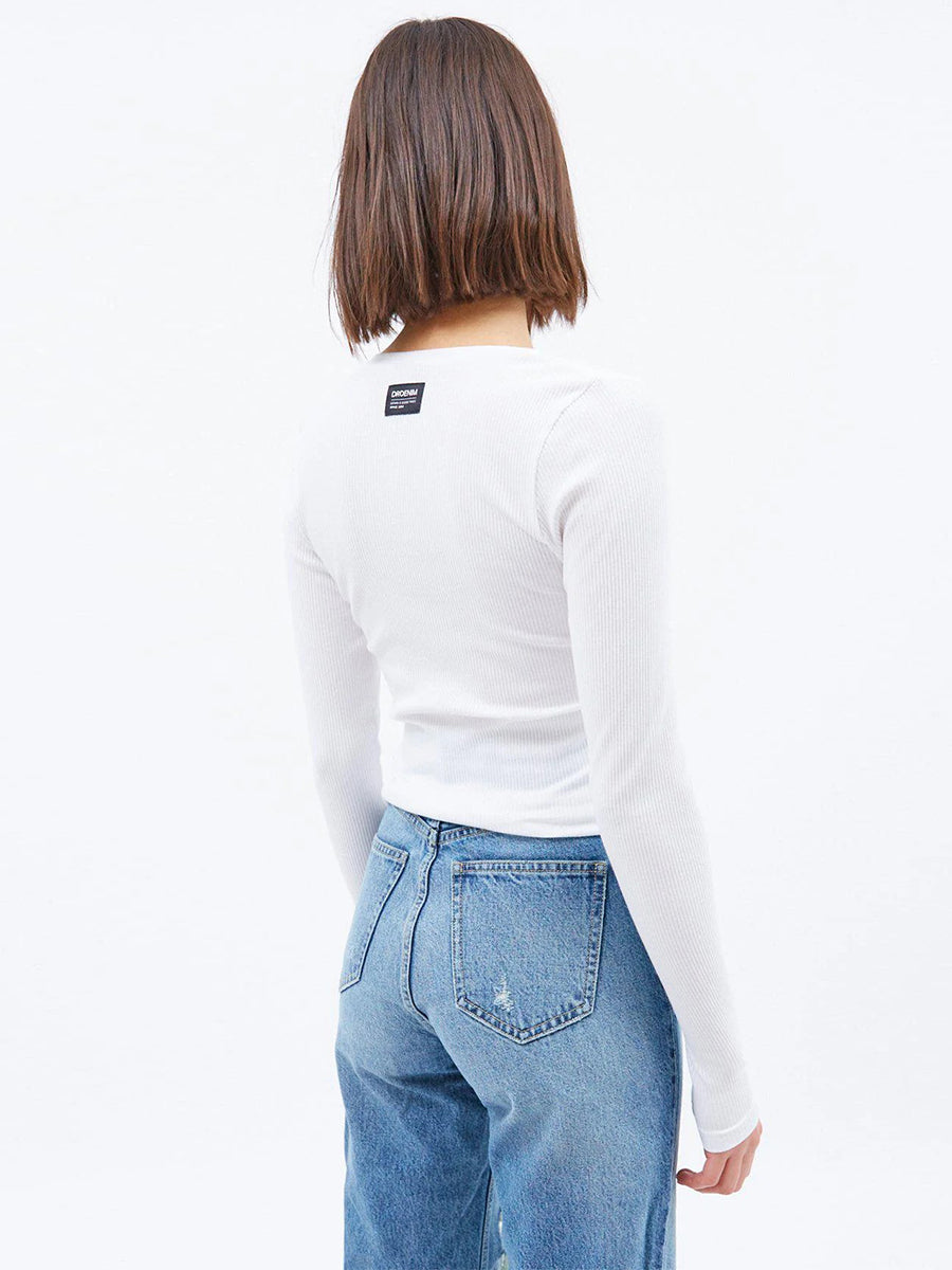 Dion Long Sleeve Top - White