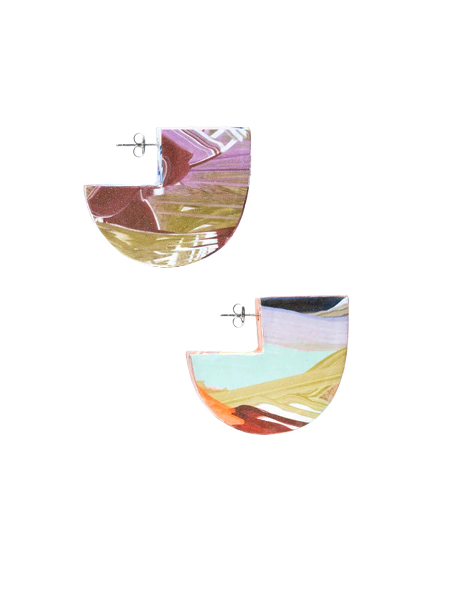 Lampa Earrings - Lampa Print