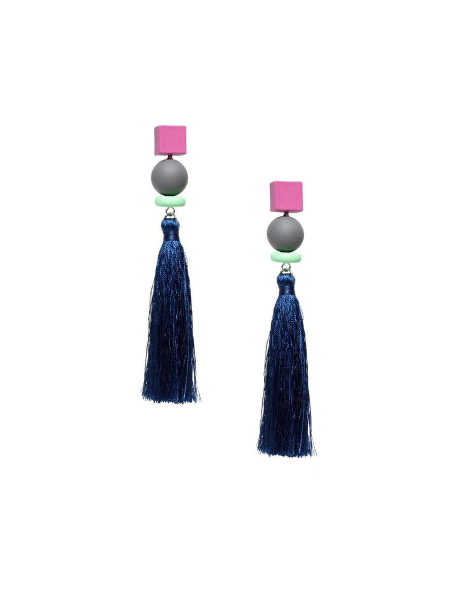 Tava Earrings - Cobalt