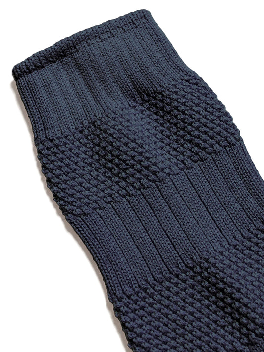 Textured Stripe Socks - Navy