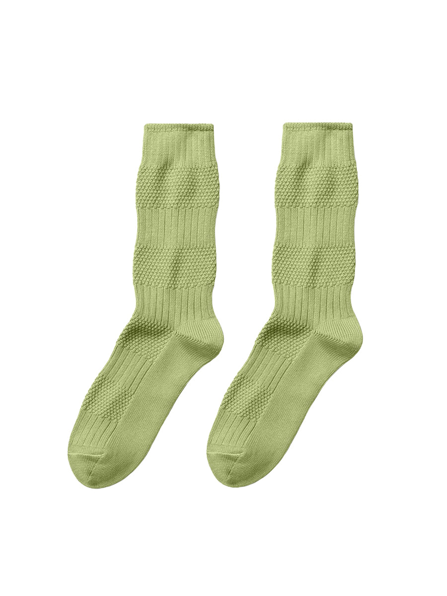 Textured Stripe Socks - Turf Green