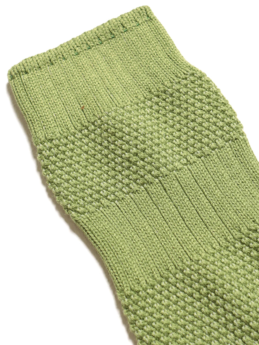 Textured Stripe Socks - Turf Green