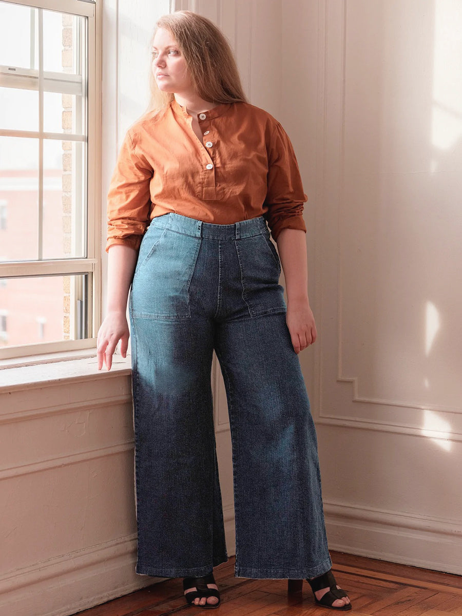 Long Sabrina Pants - Washed Indigo