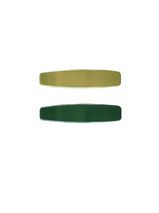 Lani Hairclip Duo - Forest & Olive