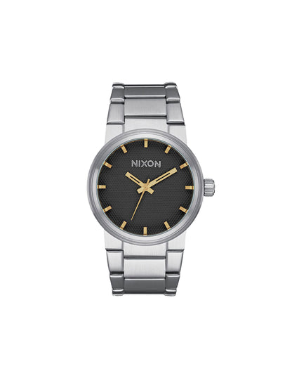 Cannon Watch - Black Stamped & Gold