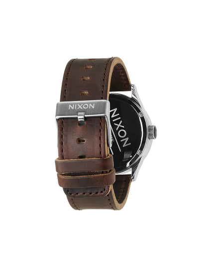 Sentry Leather Watch - Silver & Brown