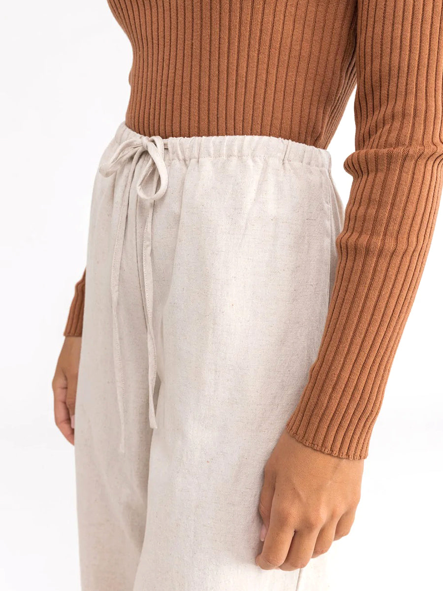 Classic Drawstring Pant - Oat