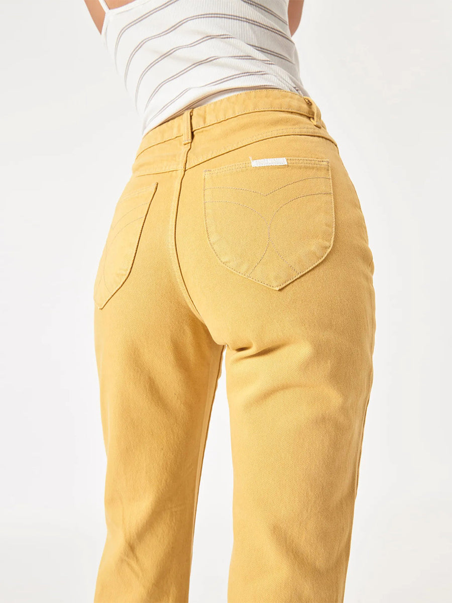 Classic Straight Ankle Jeans - Gold